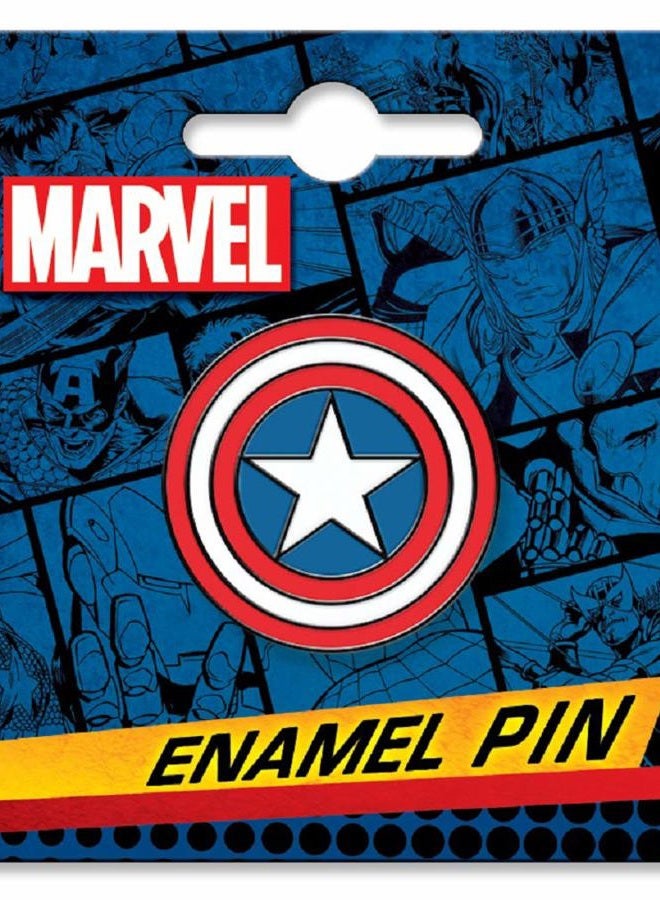 Ata-Boy Marvel Comics Captain America Shield 1/2" Full Color Enamel Pin - Image 2