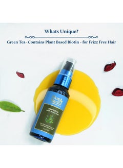Blue Nectar Blue Nectar Green Tea Hair Serum for Dry Frizzy Hair for Women & Men | Plant Based Biotin Hair Growth Serum | Hair Serum for Hair Fall Control for All Hair Types (12 herbs, 50 ml)  - Image 2