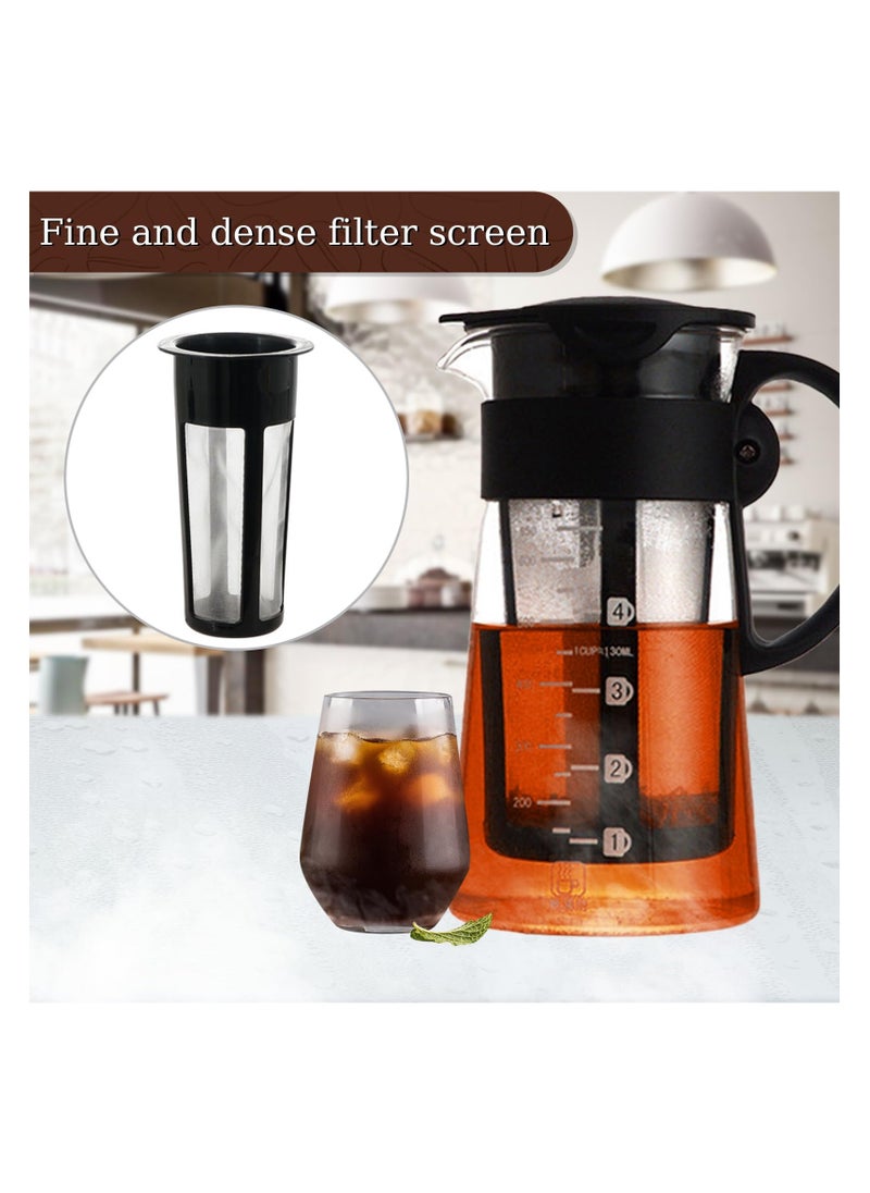 SYOSI - Cold Brew Coffee Maker, Tea Infuser with Spout, Excellent Glass Cups with Removable Nylon Filter Screen, Drink & Beverage Dispenser Jar, Iced Coffee Maker & Tea Brewer Gifts for Women Man - 650ml - Image 1