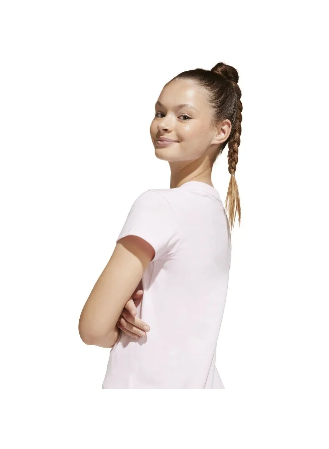 Adidas Adidas Jg Bl Tee 160 Pink T-Shirt (Short Sleeve) T-Shirts For Kids