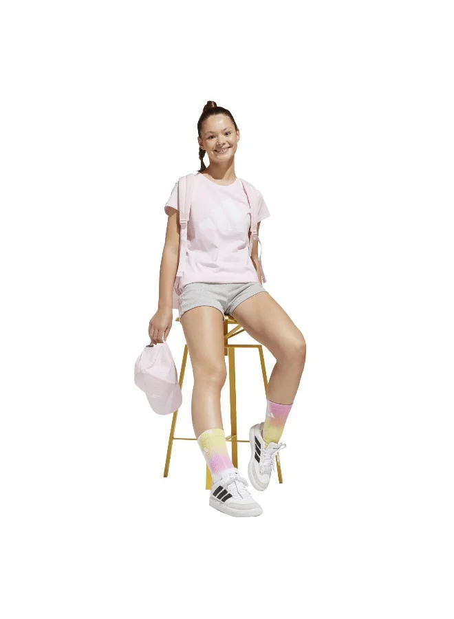 Adidas Adidas Jg Bl Tee 160 Pink T-Shirt (Short Sleeve) T-Shirts For Kids