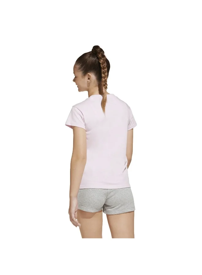 Adidas Adidas Jg Bl Tee 160 Pink T-Shirt (Short Sleeve) T-Shirts For Kids