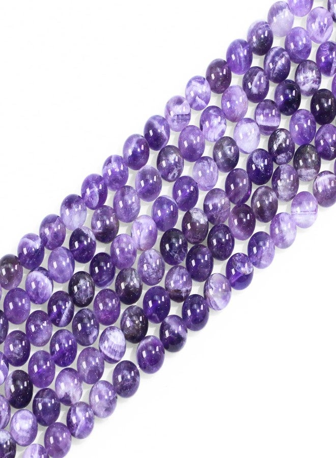 Clearain 8mm Natural Amethyst Gemstone Round Loose Beads for Jewelry Making DIY Bracelets Necklace (45-48pcs/strand) - Image 1
