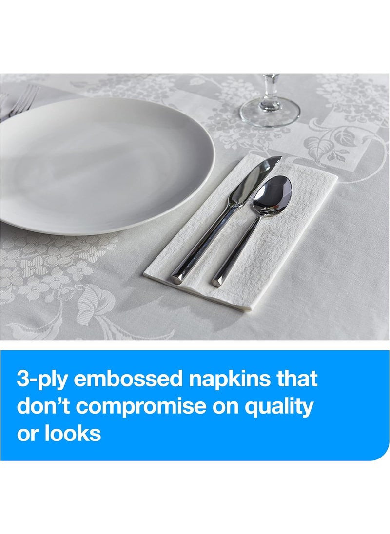 Tork Tork Extra Soft White Dinner Napkin 18 Fold 3ply 17 x 161 6 x 290 napkins NP7380A  - Image 4