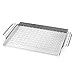 Skyflame Stainless Steel Grill Basket for Outdoor/Indoor Grill and Smoker, BBQ Grill Accessory/Grill Tray for Fish and - Image 2