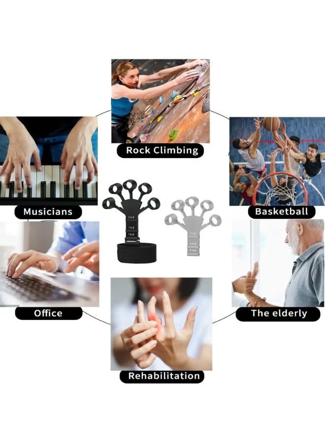 2-Pack Finger Strengthener & Hand Grip Training Set with 6 Resistance Levels for Fingers, Wrists, Forearms - Image 3