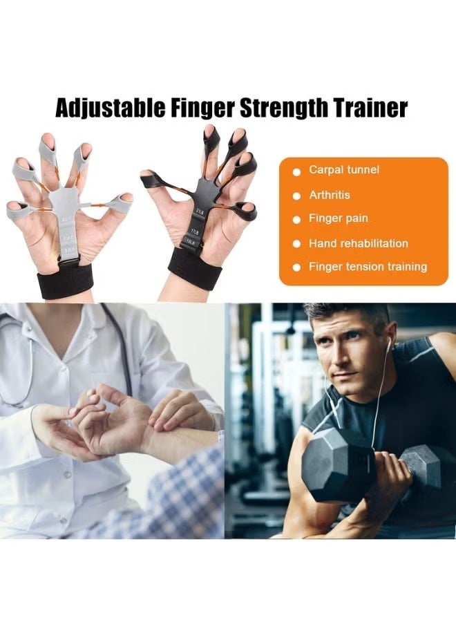 2-Pack Finger Strengthener & Hand Grip Training Set with 6 Resistance Levels for Fingers, Wrists, Forearms - Image 4