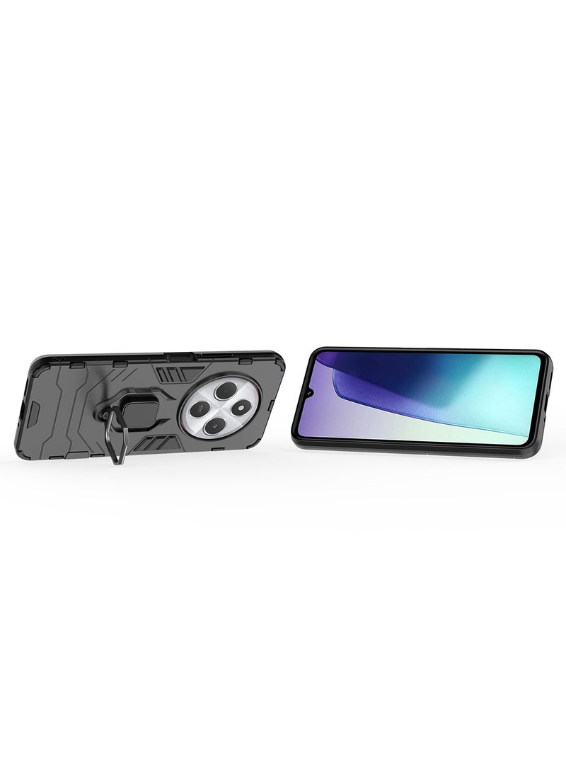 Generic Case for Xiaomi Redmi 14C 4G / Poco C75 with Kickstand, PC+TPU Dual-Layer,Black  - Image 3