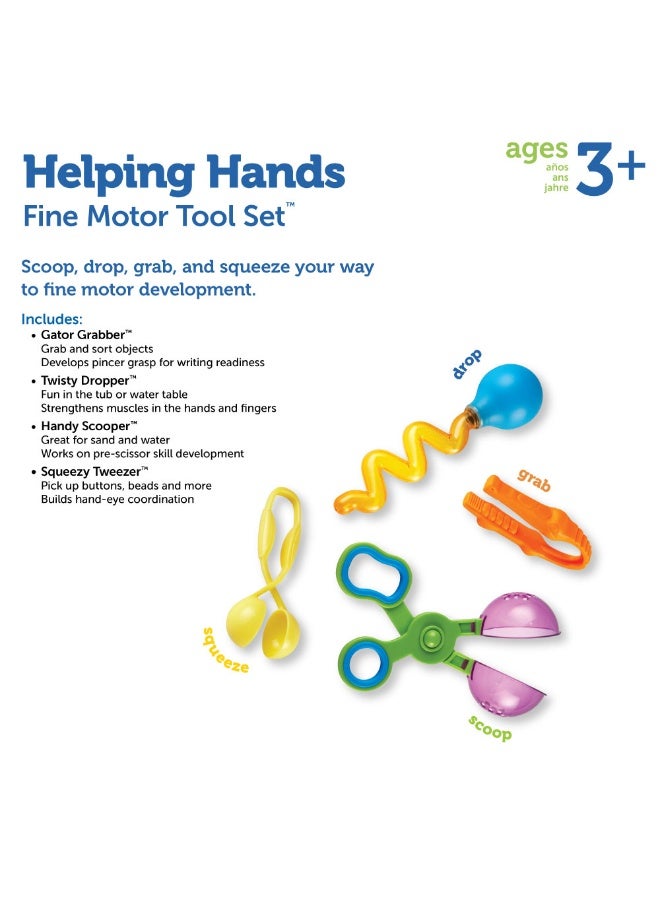 Learning Resources Helping Hands Fine Motor Tool Set, 4-Piece Montessori Sensory Play Tools For Toddlers - Image 5