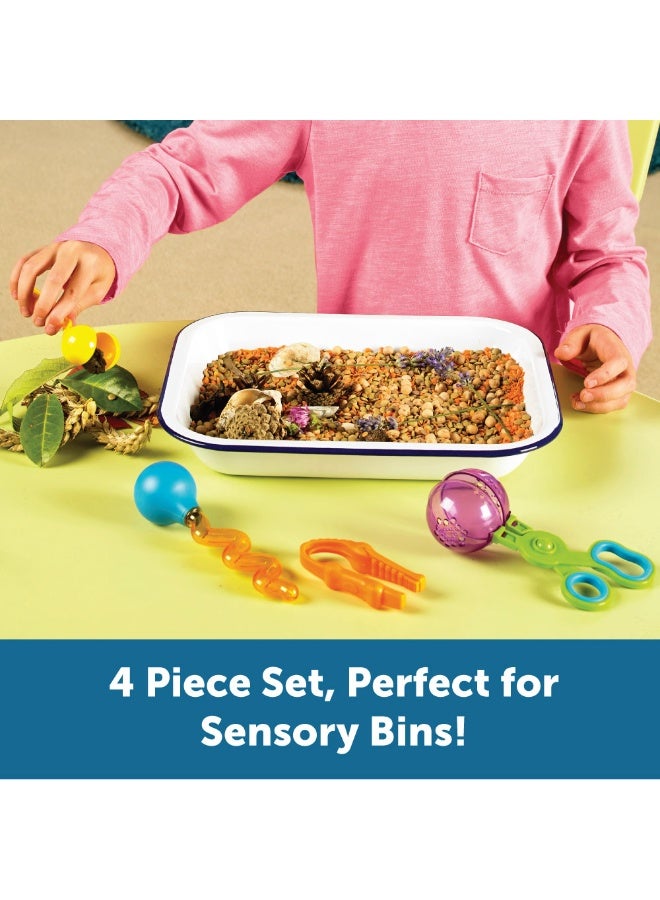 Learning Resources Helping Hands Fine Motor Tool Set, 4-Piece Montessori Sensory Play Tools For Toddlers - Image 3