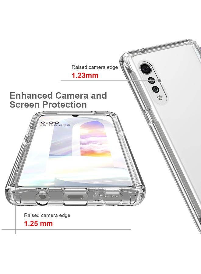 اس-توب جراب لهاتف LG Velvet مقاوم للصدمات شفافية عالية بلونين متدرجين متغيرين من مادة PC+TPU بألوان الحلوى جراب واقٍ للهاتف - Image 5