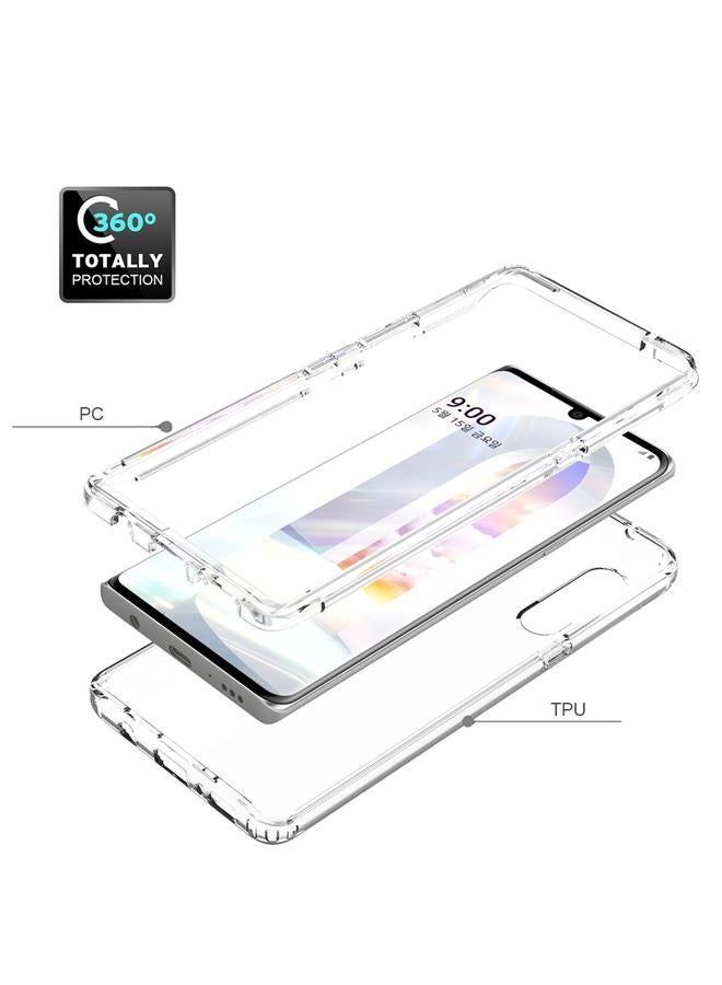 اس-توب جراب لهاتف LG Velvet مقاوم للصدمات شفافية عالية بلونين متدرجين متغيرين من مادة PC+TPU بألوان الحلوى جراب واقٍ للهاتف - Image 4