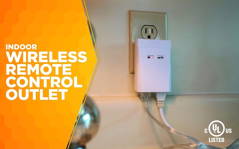 Woods وودز 59780WD جهاز تحكم عن بعد داخلي بمخرجين قطبيين أبيض - Image 2