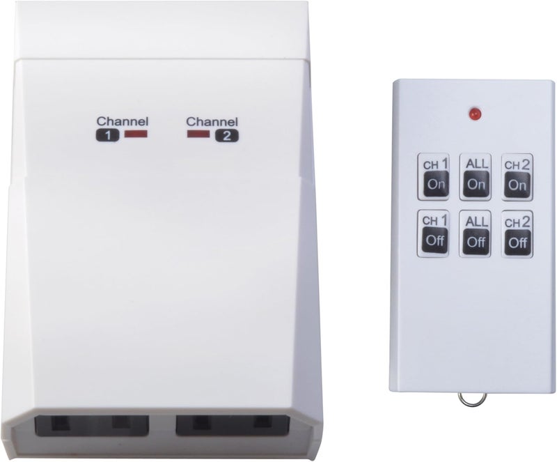 Woods وودز 59780WD جهاز تحكم عن بعد داخلي بمخرجين قطبيين أبيض - Image 1