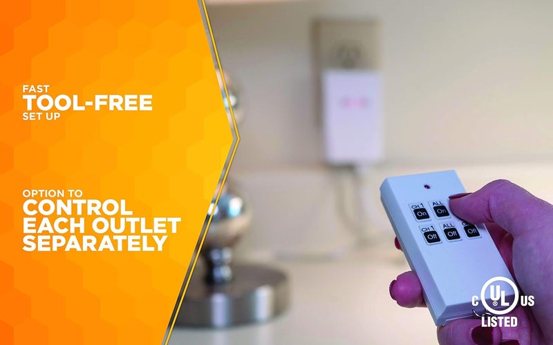 Woods وودز 59780WD جهاز تحكم عن بعد داخلي بمخرجين قطبيين أبيض - Image 3