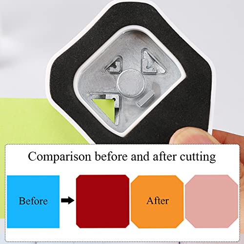 LOONENG 3 Way Chamfer Corner Punch, 3 in 1 Craft Paper Corner Cutter for Paper Crafts, Laminate, Cardstock, Business Card, DIY Projects, Photo, Card Making and Scrapbooking - Image 3