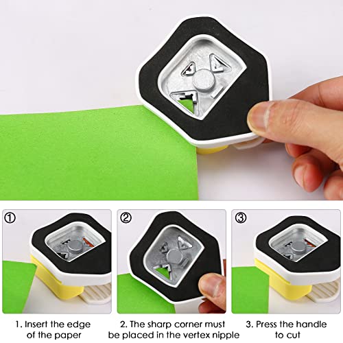 LOONENG 3 Way Chamfer Corner Punch, 3 in 1 Craft Paper Corner Cutter for Paper Crafts, Laminate, Cardstock, Business Card, DIY Projects, Photo, Card Making and Scrapbooking - Image 4