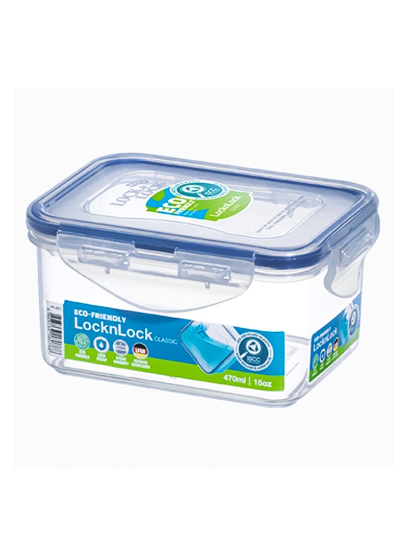 LOCK & LOCK LocknLock Rectangular Food Storage Container 470ml Airtight Leakproof Lid, BPA-Free, Microwave, Freezer & Dishwasher Safe, Space-Saving Container for Meal Prep & Leftovers - Image 1