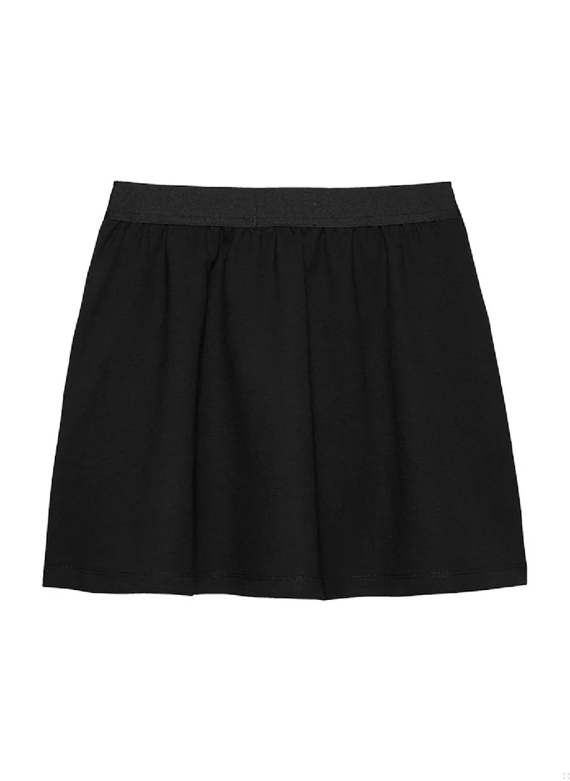 Calvin Klein Jeans Girls' Flare Skirt - Viscose Blend, Black