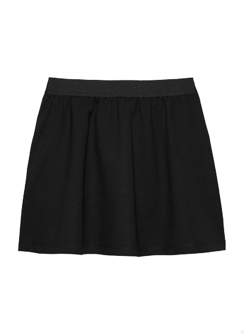 Calvin Klein Jeans Girls' Flare Skirt - Viscose Blend, Black  - Image 3