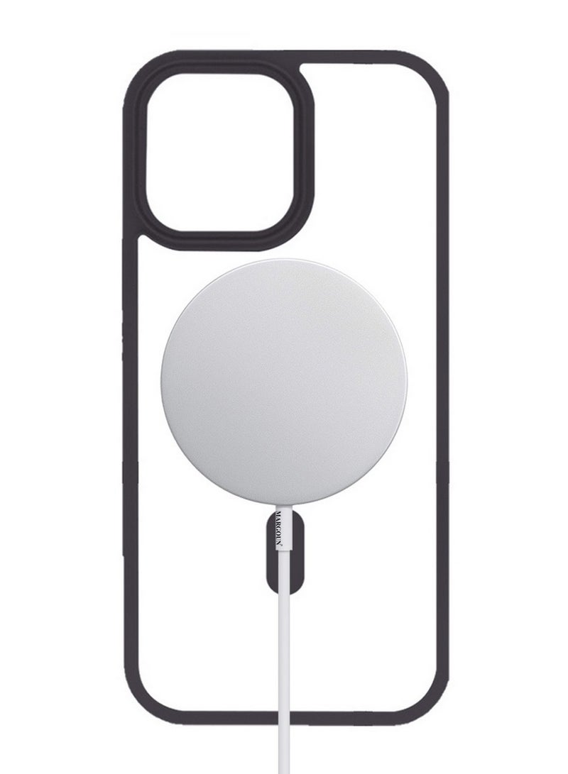 CATANES Magnetic Slim Protective Case for iPhone 15 Pro - with Wireless Charging Support - Grey - Image 5