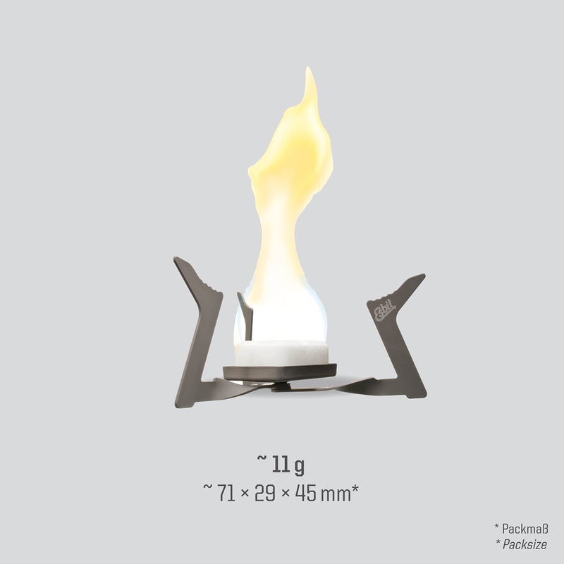 Esbit 11.5g (0.4 Ounce) Ultralight Folding Titanium Stove for Use with Solid Fuel Tablets - Image 4