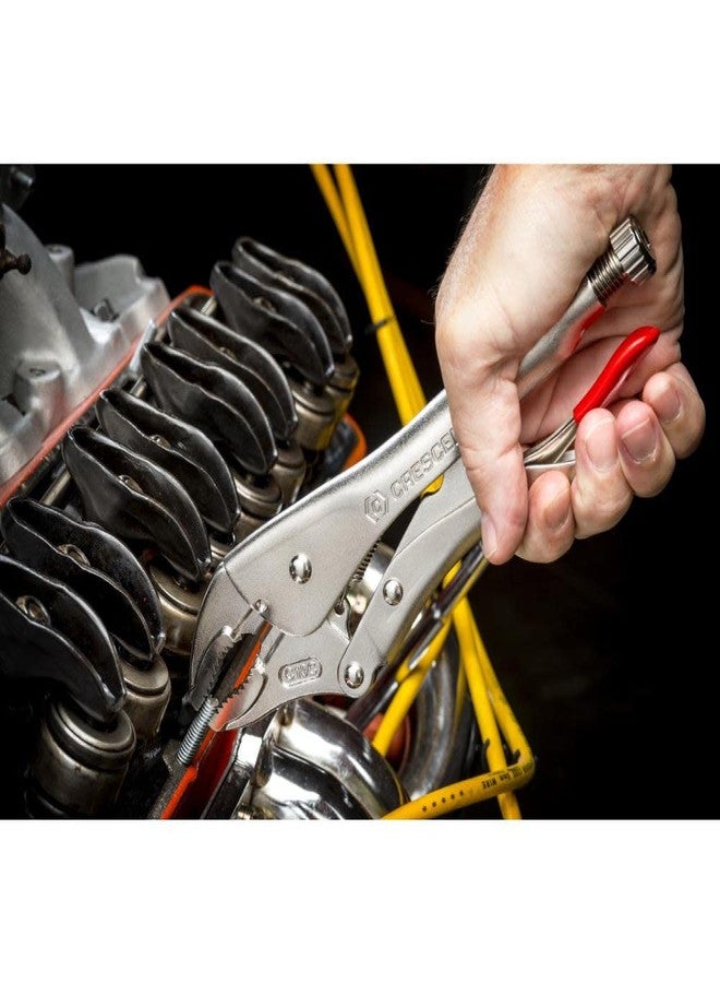 كريسنت كماشة قفل هلالية بفك منحني مع قاطع أسلاك - أداة يدوية منزلية احترافية للصواميل والمسامير والكابلات والأسلاك - ٧ بوصات - C7CVN - Image 3