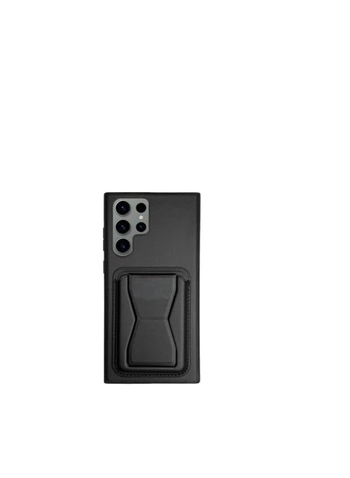 Leather Case Compatible for SAMSUNG S25 ULTRA Shockproof Leather Back Card Storage & case built-in Stand PU leather for a stylish look,... - Image 1