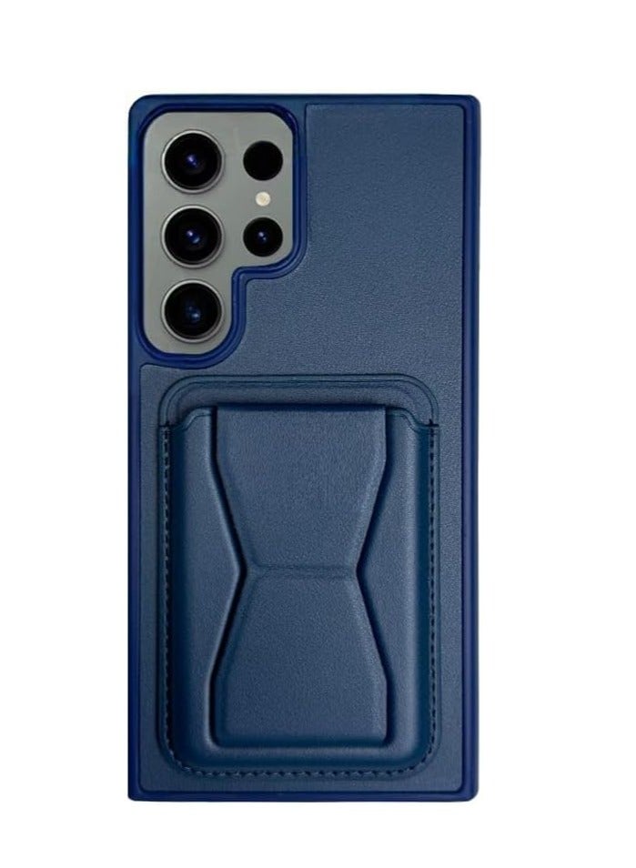Leather Case Compatible for SAMSUNG S25 ULTRA Shockproof Leather Back Card Storage & case built-in Stand PU leather for a stylish look,... - Image 2