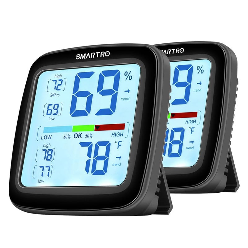SMARTRO SC42 Professional Digital Hygrometer Indoor Thermometer Room Humidity Gauge Pro Accuracy Calibration 2 Pieces (2) - Image 1