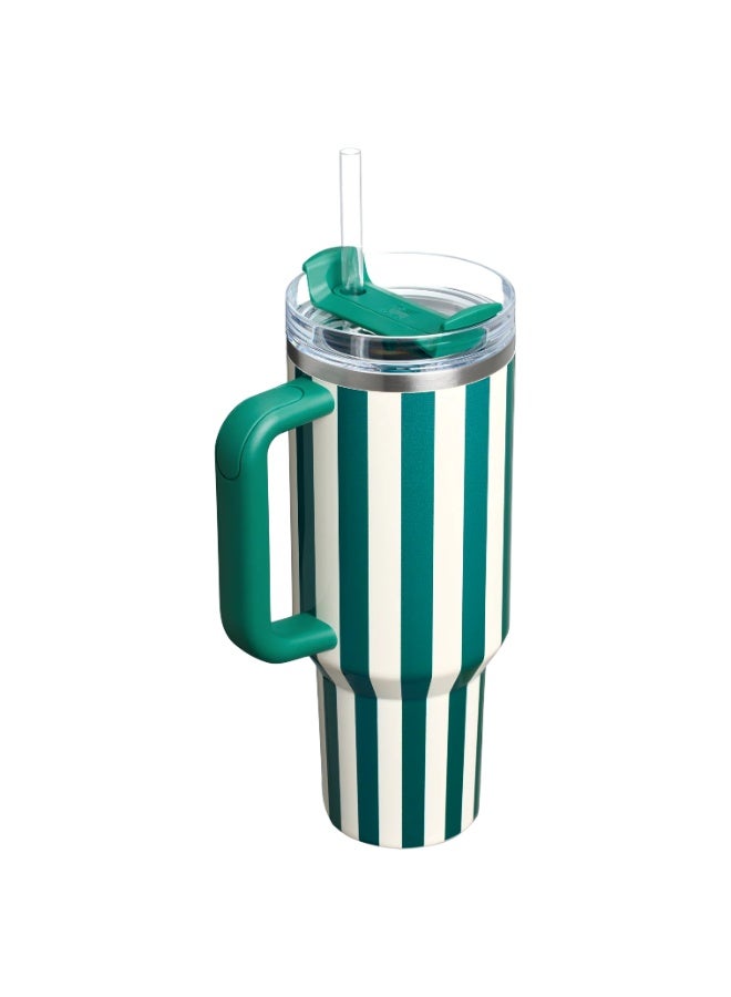 Stanley Cabana Gloss Quencher 40 oz Travel Tumbler | FlowState 3-Position Lid | Insulated Stainless Steel Cup | BPA-Free | Reusable Straw | Comfort-Grip Handle | Car Cup Holder Compatible | Keeps Drinks Hot or Cold for Hours | Durable & Eco-Friendly - Image 2