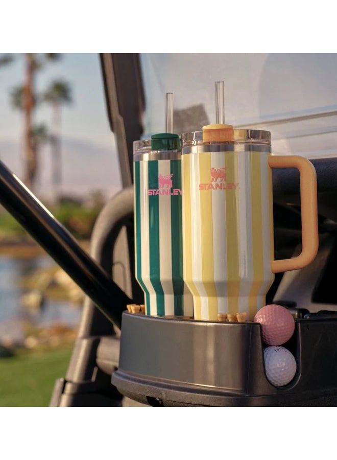 Stanley Cabana Gloss Quencher 40 oz Travel Tumbler | FlowState 3-Position Lid | Insulated Stainless Steel Cup | BPA-Free | Reusable Straw | Comfort-Grip Handle | Car Cup Holder Compatible | Keeps Drinks Hot or Cold for Hours | Durable & Eco-Friendly - Image 4