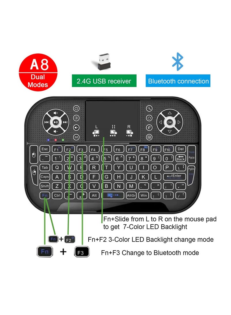 SYOSI Mini Wireless Portable Keyboard with Touchpad Mouse Combo for Mobile Phone Tablet  - Image 2