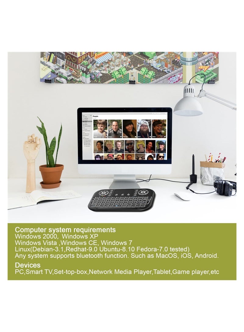 SYOSI Mini Wireless Portable Keyboard with Touchpad Mouse Combo for Mobile Phone Tablet  - Image 3