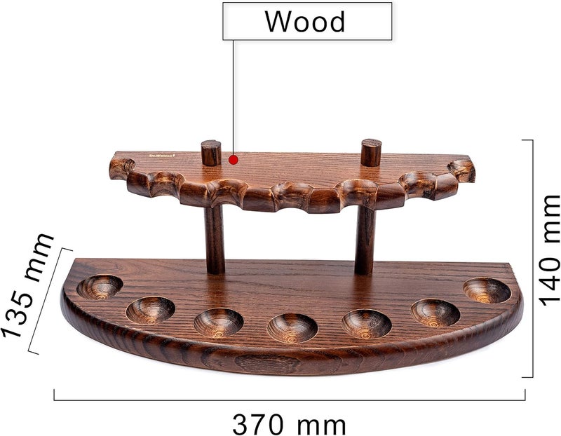 Dr Watson - Wooden Tobacco Pipe Stand, For 7 Tobacco Pipes, Handmade from Solid Wood - Image 3