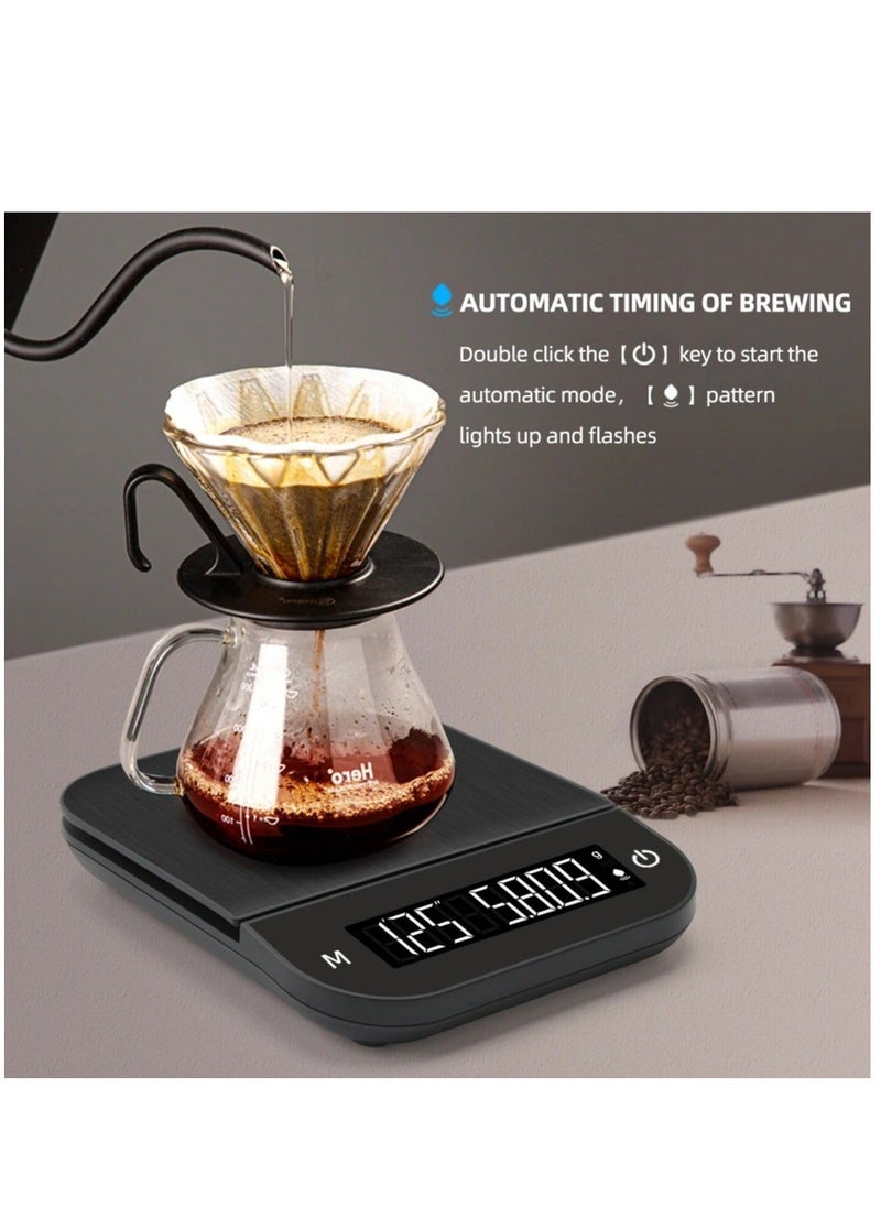 SMART CLOUDS Touch Screen Digital Scale for Drip Coffee With Timer High Precision LCD USB Charge Accurate Mini Electronic Platform Scale Food Weighing Scale  - Image 5