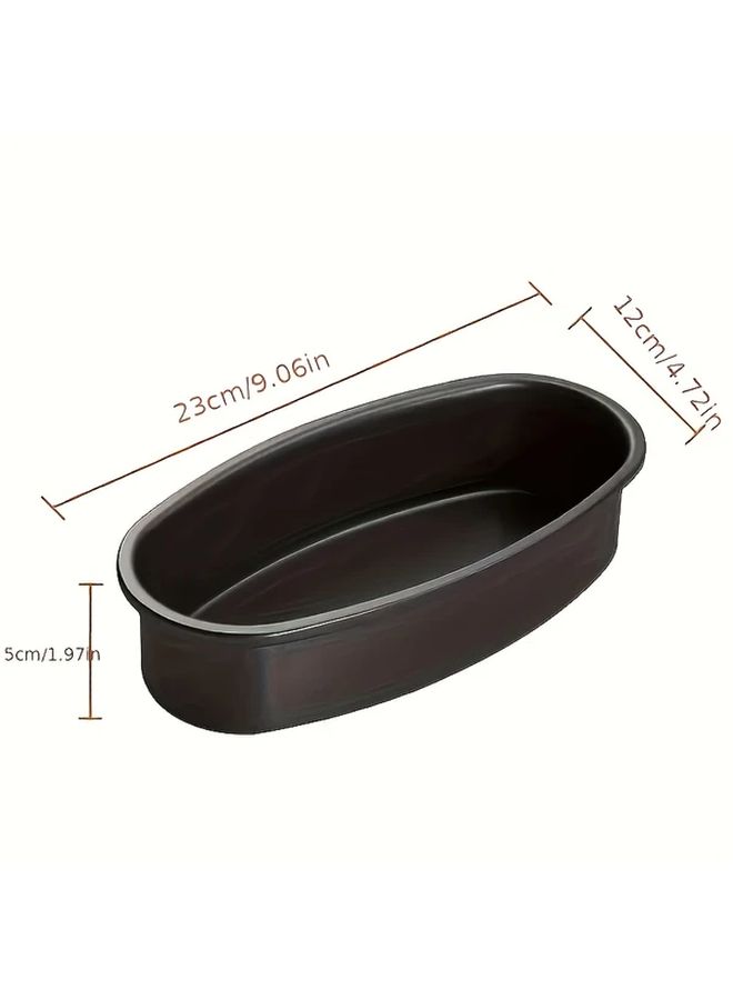 Golden Nonstick Carbon Steel Oval Baking Pan For Bread Cake Pops - Image 3