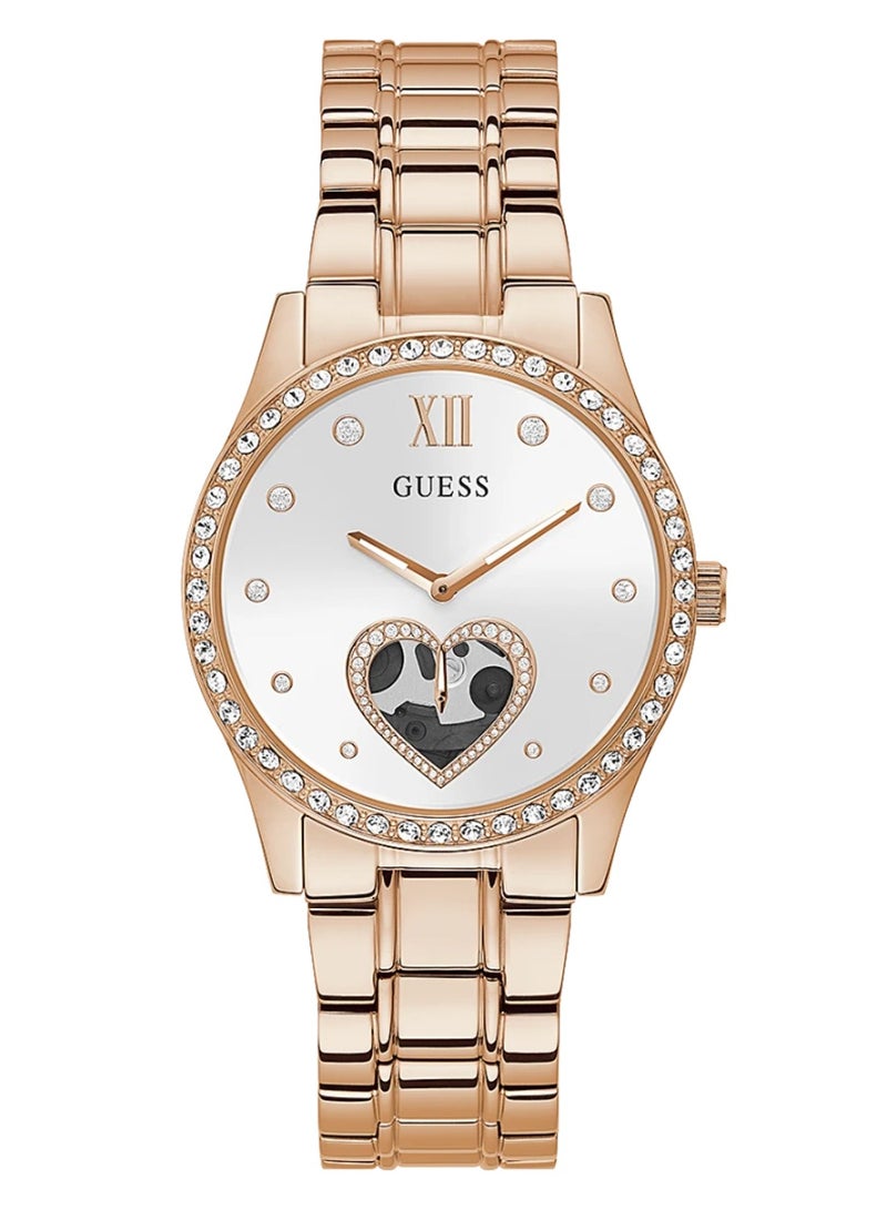 GUESS Be Loved Rose Gold Tone Case Rose Gold Tone Stainless Steel Watch - GW0380L3 - Image 1