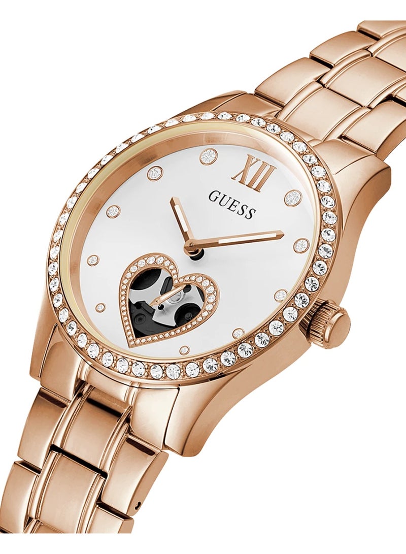 GUESS Be Loved Rose Gold Tone Case Rose Gold Tone Stainless Steel Watch - GW0380L3 - Image 4