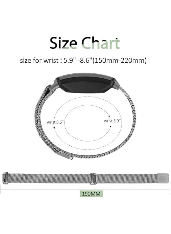 Metal Bands Compatible with Fitbit Inspire 2/Inspire HR/Inspire, Wristband Mesh Bracelet Replacement Strap for Fitbit Inspire 2/Inspire HR/Fitbit Inspire - Image 4