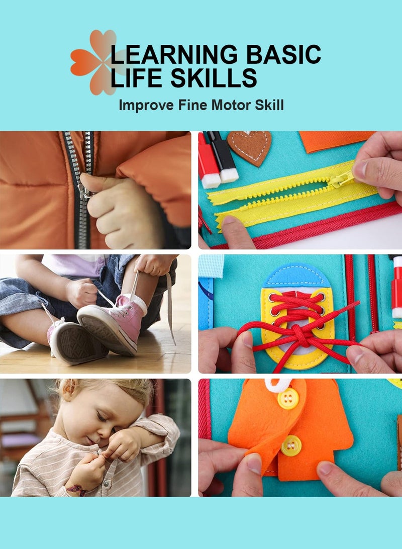 URbazaar Busy Board Sensory Toys for Toddlers 1-4, Toddler Travel Activities Educational Toys, Montessori Toys for 2-4 Year Old Boys Girls Gift, Universe - Image 5