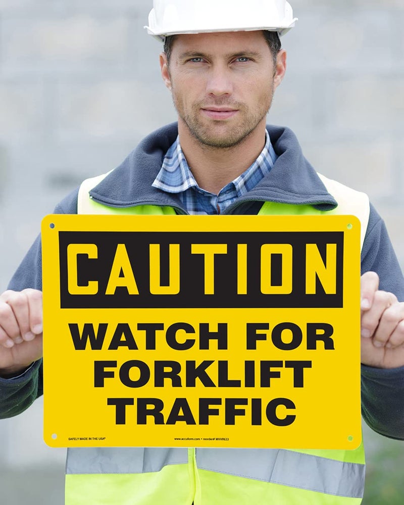 Accuform علامة تحذير "احترس من حركة الرافعات" من أكيوفورم، بلاستيك، 10 × 14 بوصة (MVHR633VP) - Image 2