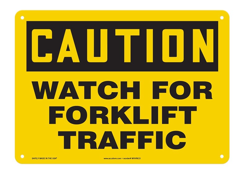 Accuform علامة تحذير "احترس من حركة الرافعات" من أكيوفورم، بلاستيك، 10 × 14 بوصة (MVHR633VP) - Image 3