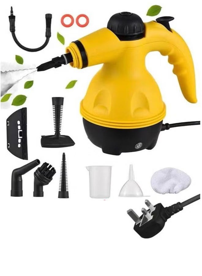 HOMESTAR 1000W Multifunctional High Temperature Handheld Steam Cleaner with 9pcs Accessories Suitable for Kitchen Sofa Bathroom Window + Magic Paste  - Image 1