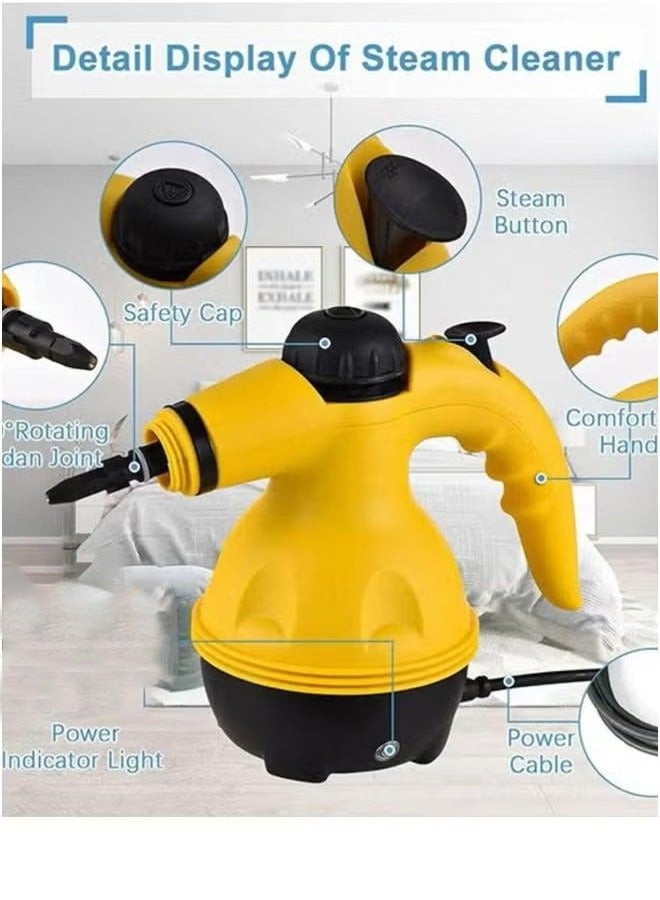 HOMESTAR 1000W Multifunctional High Temperature Handheld Steam Cleaner with 9pcs Accessories Suitable for Kitchen Sofa Bathroom Window + Magic Paste  - Image 4