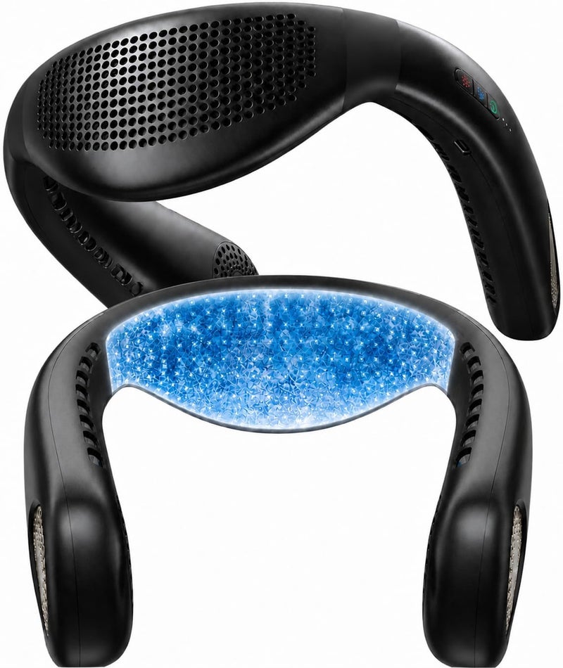 TORRAS COOLiFY Air 2026 Upgraded Neck Fan Air Conditioner, Dual-Airflow Pro Cooling, Ultra Light Portable Fan Rechargeable, Personal Cooling Fan Travel Essentials, Gift for Dad Husband Father, Black - Image 1