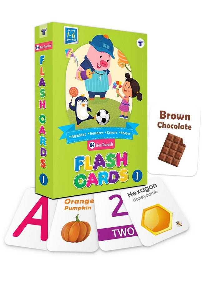TARGET PUBLICATIONS Flash Cards for Kids Early Learning | Premium Flash Cards | 64 Cards | 1 to 20 Numbers in Words, Basic Shapes & Colors, A to Z | Fun Learning for Kids | Age 6 Months + | Early Childhood Education  - Image 1