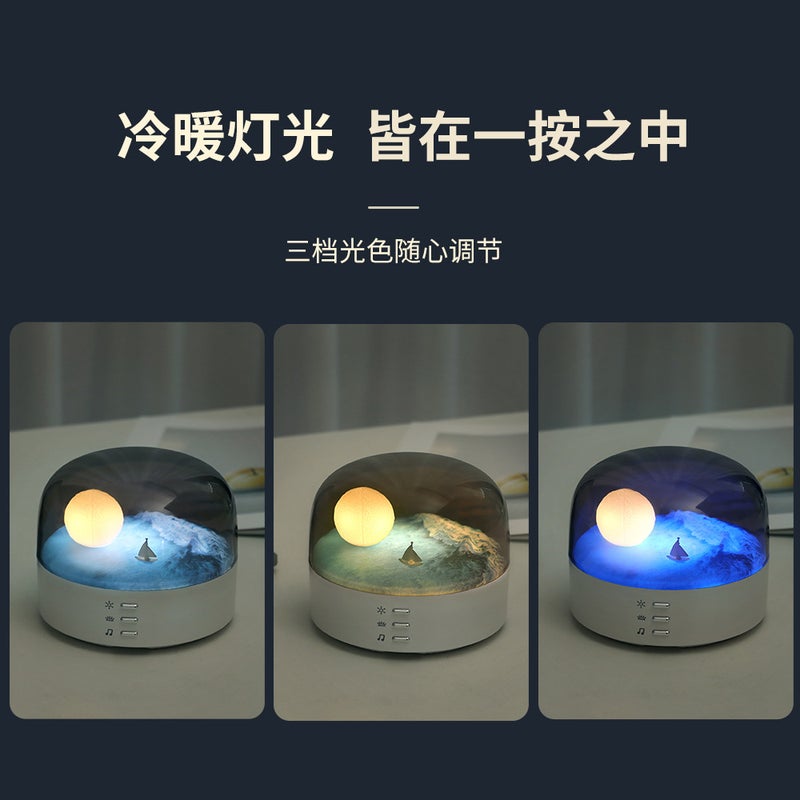 Creative Crescent Night Light Bluetooth Speaker High Color Value Ornaments Eye Protection Atmosphere Light Indoor Night Light Birthday Gift - Image 4