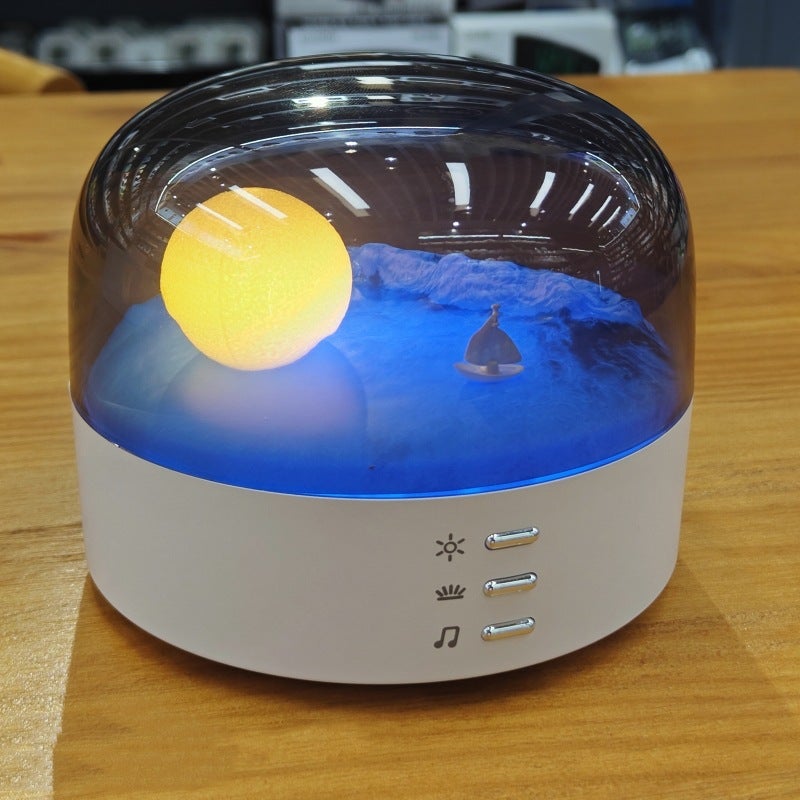 Creative Crescent Night Light Bluetooth Speaker High Color Value Ornaments Eye Protection Atmosphere Light Indoor Night Light Birthday Gift - Image 5