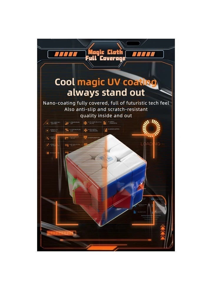MoYu MeiLong 3M V2 UV Magnetic 3x3 Speed Cube – High Grip UV Coated Stickerless Puzzle - Image 4